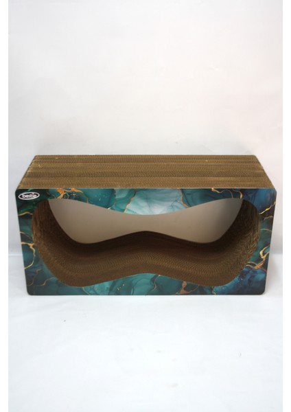 Kedi Tırmalama Kanepesi Karton Kedi Tırmalama Yatay Tırmalama- Xlarge (68X24X33 Cm)- 3D Zümrüt Desen fırsatları