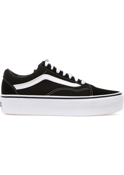Ua Old Skool Platform Siyah Beyaz Kadın Sneaker