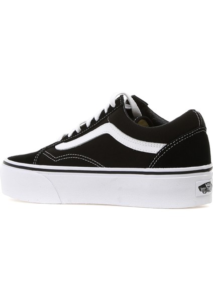 Ua Old Skool Platform Siyah Beyaz Kadın Sneaker