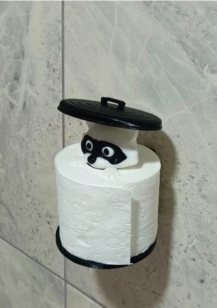 Rakun Tuvalet Kağıtlığı Peçetelik Tutacağı Tuvalet Kağıtlık Askısı Standı