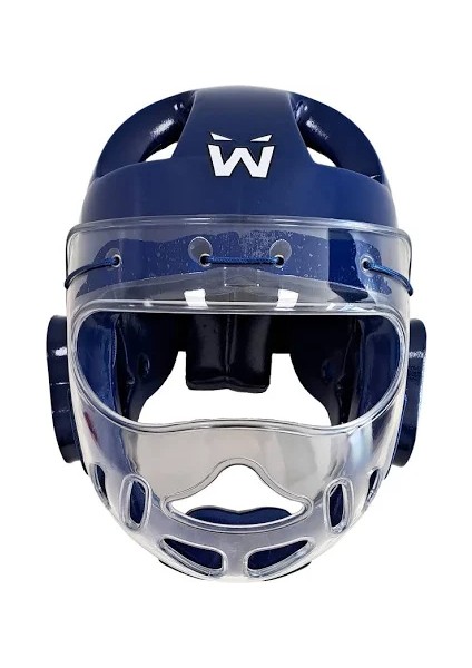 Whiteface Taekwondo Camlı Mantar Kask Mavi