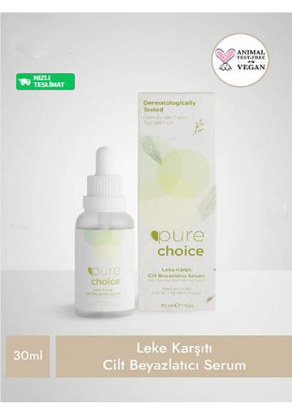 Leke Karşıtı Cilt Beyazlatıcı Serum, 30ML - Niasinamid + Aha + Alpha Arbutin