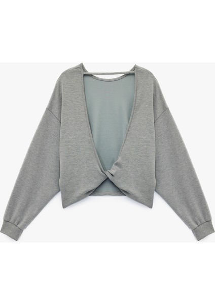 Modal Kumaş Kayık Yaka Uzun Kollu Arkası Pencere Detaylı Sweatshirt fiyatları