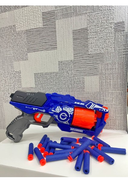 Elite Zrf Yumuşak Sünger Mermi Atan Nerf Nişancı Nörf 2 Silah Tabanca 1 Adet
