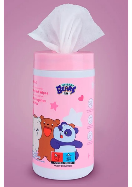 We Bare Bears Bebek Islak Mendil (50 Adet)