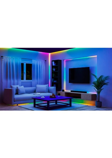 Rgbıc 5 Metre Akıllı LED Şerit (16 Milyon Renk, Wi-Fi Kontrollü) - Google Home, Alexa And Homekit