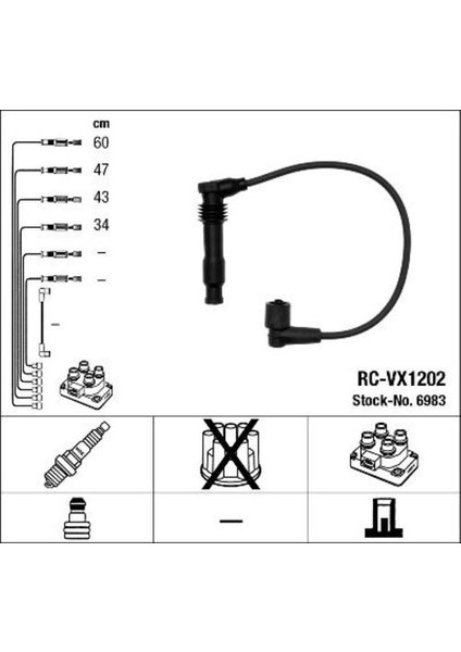 6983 Bujı Kablosu Astra F 2.0 16V 91-98 Vectra A 2.0 16V 88-95 C20XE