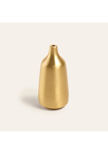 Lotus Pirinç Tütsü Tutucu 3X3X6 cm Mat Altın