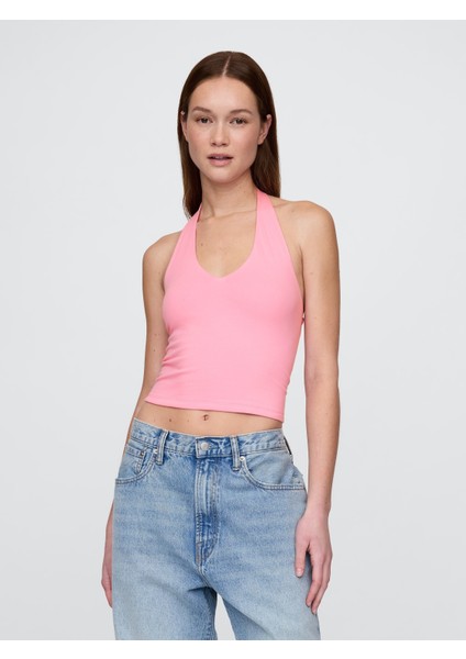 Kadın Pembe Halter Yaka Atlet