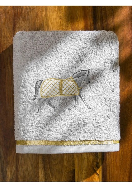 Lcw Home Gri Nakışlı Yüz Havlusu 50X80 cm