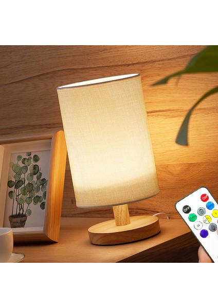 Yatak Başı Lambası Minyatür Sıcak Işık Modern LED USB Güç Kaynağı Masa Masaüstü Gece Lambası Bej Renk Uzaktan Kumanda Tipi (Yurt Dışından) fiyatları