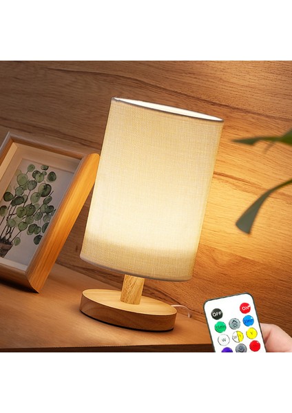 Yatak Başı Lambası Minyatür Sıcak Işık Modern LED USB Güç Kaynağı Masa Masaüstü Gece Lambası Bej Renk Uzaktan Kumanda Tipi (Yurt Dışından) modelleri