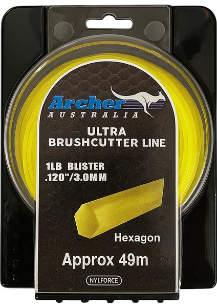 Ultra Hexagon Misina 3.0mm x 49M – Yüksek Dayanıklılıklı Tırpan Misinası