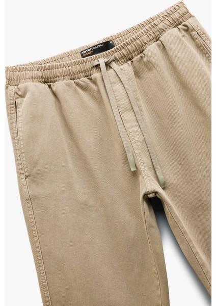 Cep Detaylı Pamuklu Straight Fit Beli Bağcıklı Gabardin Pantolon indirimleri