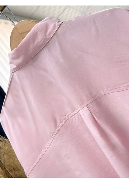 Verona Önü Kısa Arkası Uzun Modal GÖMLEK-PE215 Pembe