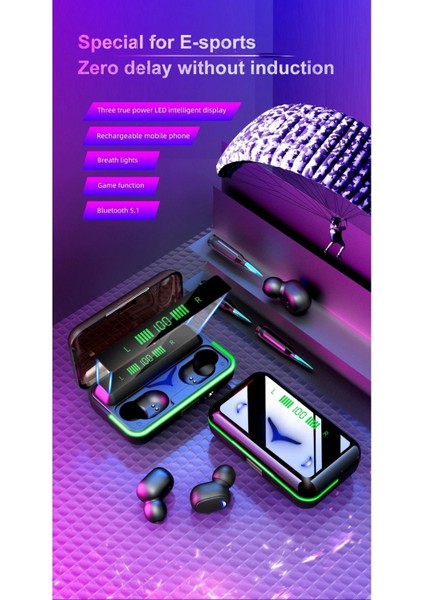 E10 Kablosuz Bluetooth 5. 3 | RGB Işık Efekti | Powerbank Özellikli | Çift Modlu Oyuncu Kulaklığı | Düşük Gecikme fırsatları