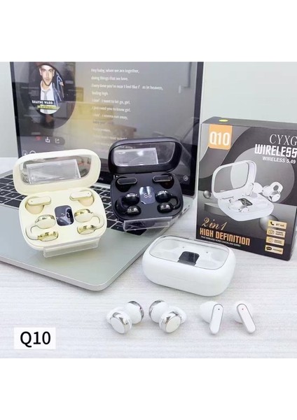 Q10 Kulak Klipsli Bluetooth Kulaklık – Çiftli Set | Şık Hafif ve Ergonomik Tasarım | Bluetooth 5. 1 | Çift Mikrofon | IPX4/ 5 Suya Dayanıklı