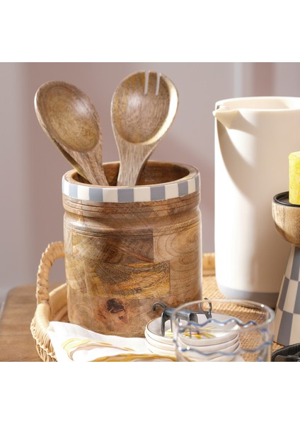Nohar Mango Ağacı - Reçine Kaşıklık 15X15X18 cm Natural - Grı fiyatları