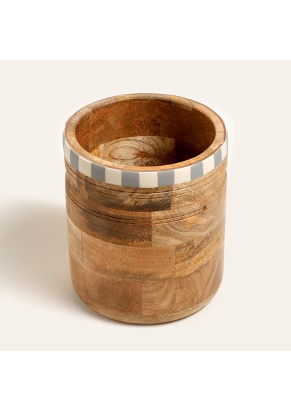 Nohar Mango Ağacı - Reçine Kaşıklık 15X15X18 cm Natural - Grı modelleri