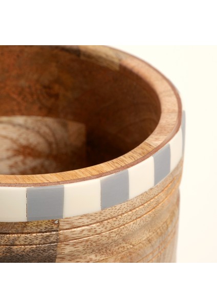 Nohar Mango Ağacı - Reçine Kaşıklık 15X15X18 cm Natural - Grı fırsatları