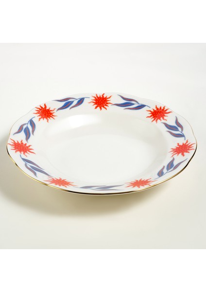 Emet Porselen Çukur Tabak 23X23X4.5 cm Renkli indirimleri