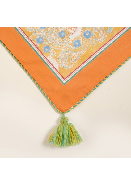 Sansad 200 Tc Püsküllü El Işi Nakışlı E.kıng Sıze Pamuk Percale Nevresim Takımı 260X240 cm Yeşil