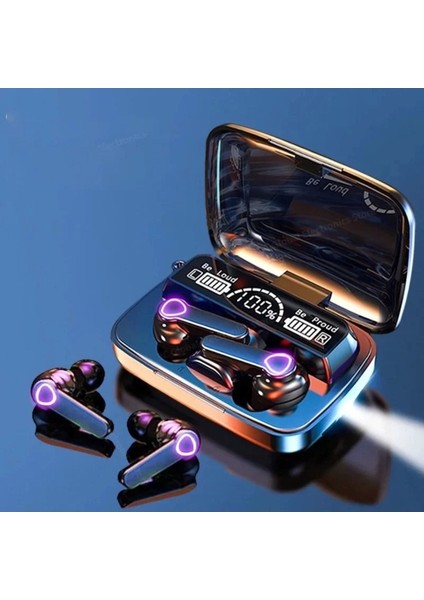 M19 Plus TWS Gaming Earbuds | Bluetooth 5. 1 | LED Göstergeli Powerbank & Fener Kutulu