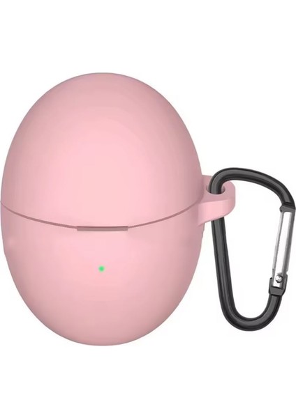 Huawei Freebuds 6 Uyumlu Kılıf Mat Kancalı Silikon SF13 Pembe
