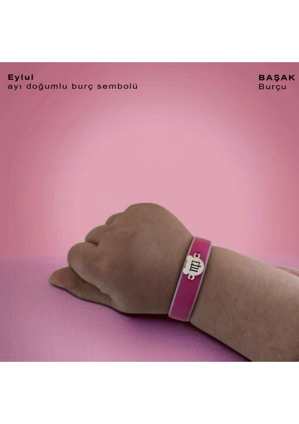 Eylül Ayı Doğumları İçin Pembe Derili Ayıcık Motifli 14 Ayar Altın Plakalı Hediye Bileklik-458AY fırsatları