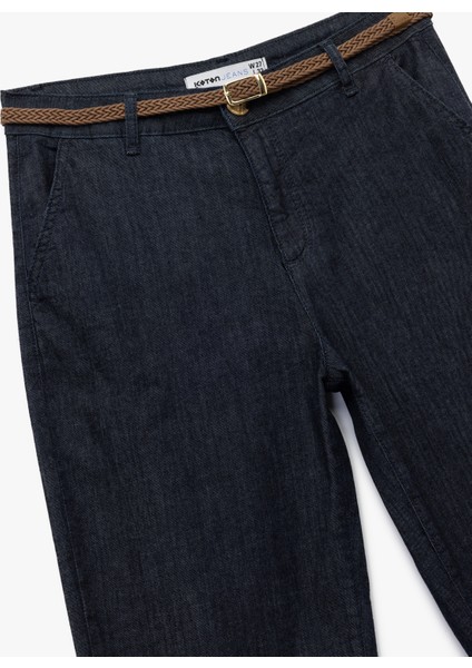 Yüksek Bel Rahat Kalıp Kemerli Pantolon modelleri