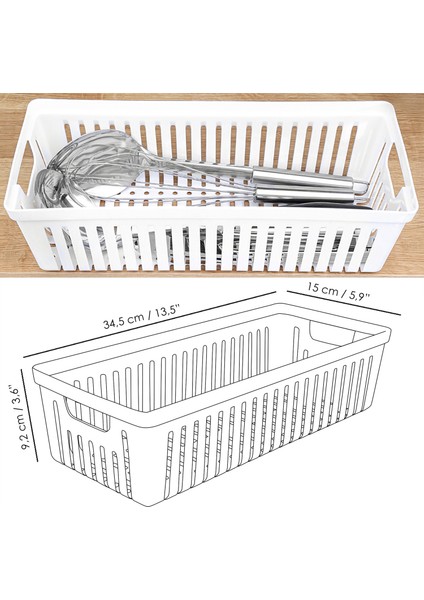 3'lü Modüler Kaşıklık Seti - Mutfak Düzenleyici Çekmece Içi Organizer Bıçaklık Kepçelik Beyaz