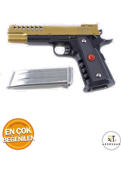 Elite Boncuk Atan Tabanca - Renkli 22 cm Kaliteli Boncuklu Tabanca + 300 Boncuk Mermi 1 Adet fırsatları
