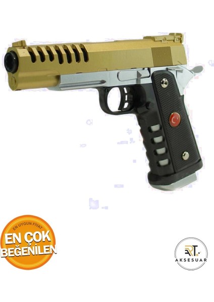 Elite Boncuk Atan Tabanca - Renkli 22 cm Kaliteli Boncuklu Tabanca + 300 Boncuk Mermi 1 Adet indirimleri