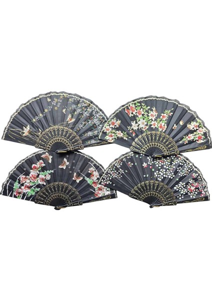 Plastik Kumaş Yelpaze 12 Li Karışık OB-052