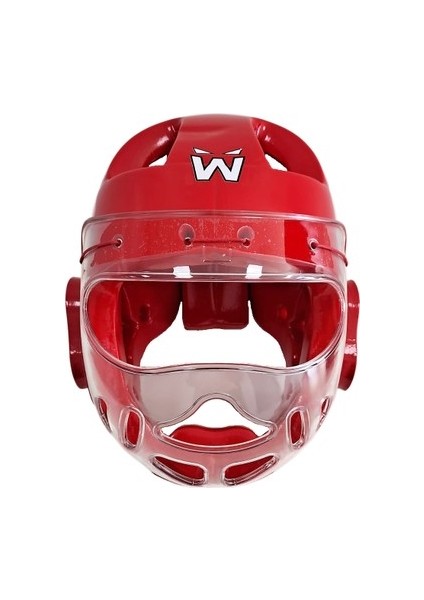 Whiteface Taekwondo Camlı Mantar Kask Kırmızı