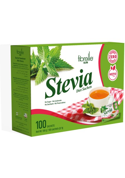 Slim Stevialı Tatlandırıcı 1 gr ( 100 Adetlik ) Kutu