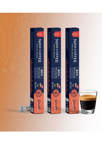 Kapsül Kahve 4 Smooth 3'lü Set (Nespresso Uyumlu)-30 Adet indirimleri
