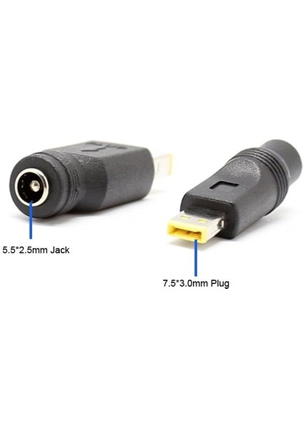 5.5x2.5 Mm Dc Dişi To 7.5x3.0 Mm Lenovo Dc Erkek Uç Çevirici