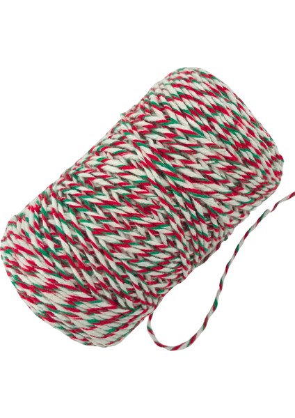 200 Metre Kırmızı Beyaz Yeşil 001 Paketi İpi Süsleme İpi Renkli Paket Süsleme İpi Marteniçka İpi Bileklik İpi 200 Gram fiyatları