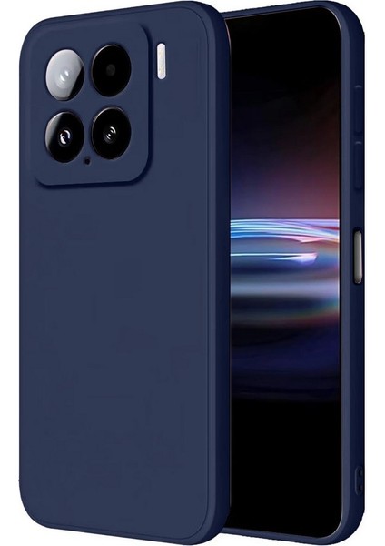 Xiaomi 15 Uyumlu Kılıf Mara Lansman Soft Silikon Içi Kadife Lacivert