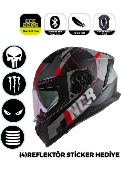 Stream Kapalı Kask Güneş Vizörlü (Ece-06)