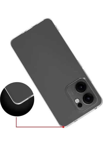 Reno 13F 5g Kılıf Mkst Süper Silikon Kapak - Şeffaf modelleri