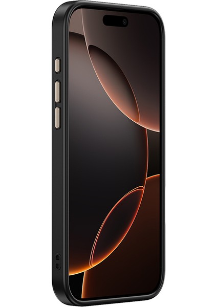 iPhone 16 Pro Max Kılıf M-Safe Şarj Özellikli Karbon Fiber Görünümlü Antina Kılıf