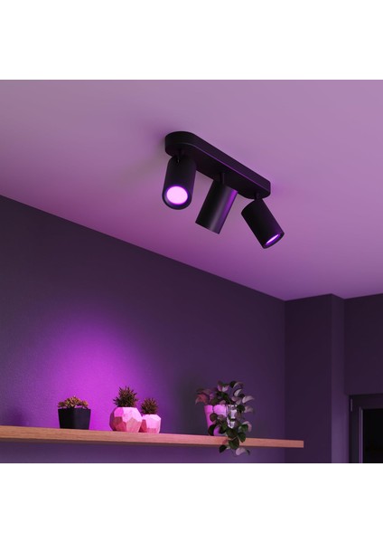 LED Tavan Lambası, 3 Ampullü Spot, Döner Tasarım, Uygulama ve Alexa ile Kontrol Edilebilir