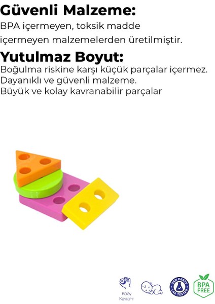 Elite Geometrik Şekiller Bulmaca Bultak Eşleştirme Eğitici Oyuncak 1 Adet