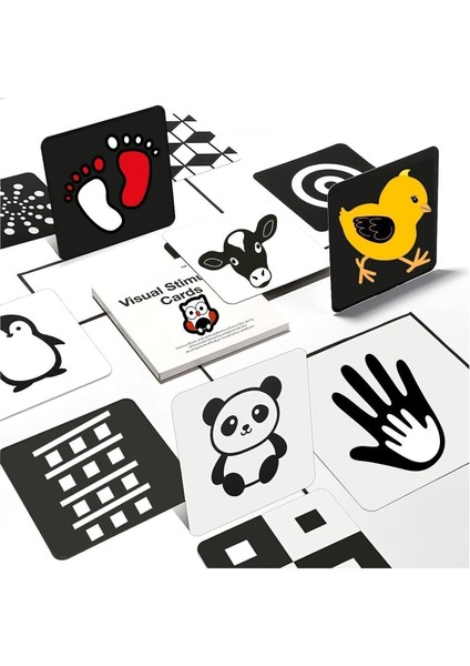 Elite 0-18 Ay Ilk Zeka Gelişim Kartları -Yüksek Kontrastlı Görsel Uyarımlı - Baby Visual Cards 1 Adet