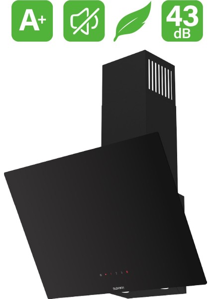 D077 Siyah Ultra Sessiz Silentart 60 cm Ankastre Davlumbaz