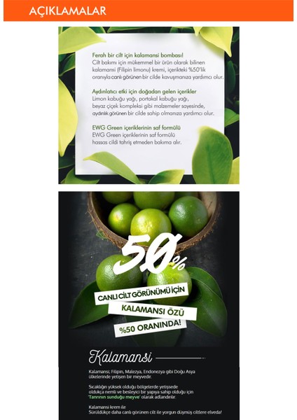 Filipin Limonu İçeren Nemlendirici ve Aydınlatıcı Krem 50g A'PIEU Kalamansi Cream