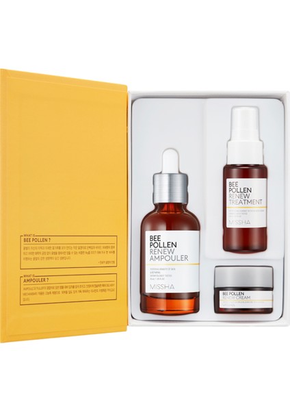 Kuru Ciltlere Arı Poleni İçeren Yoğun Besleyici Yenileyici Bakım Seti Bee Pollen Renew Special Set