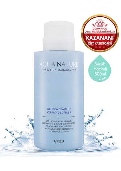 Pürüzsüzleştirici Tonik 500ml A'PIEU Aqua Nature Deep-Sea Dewdrop Clearing Softener